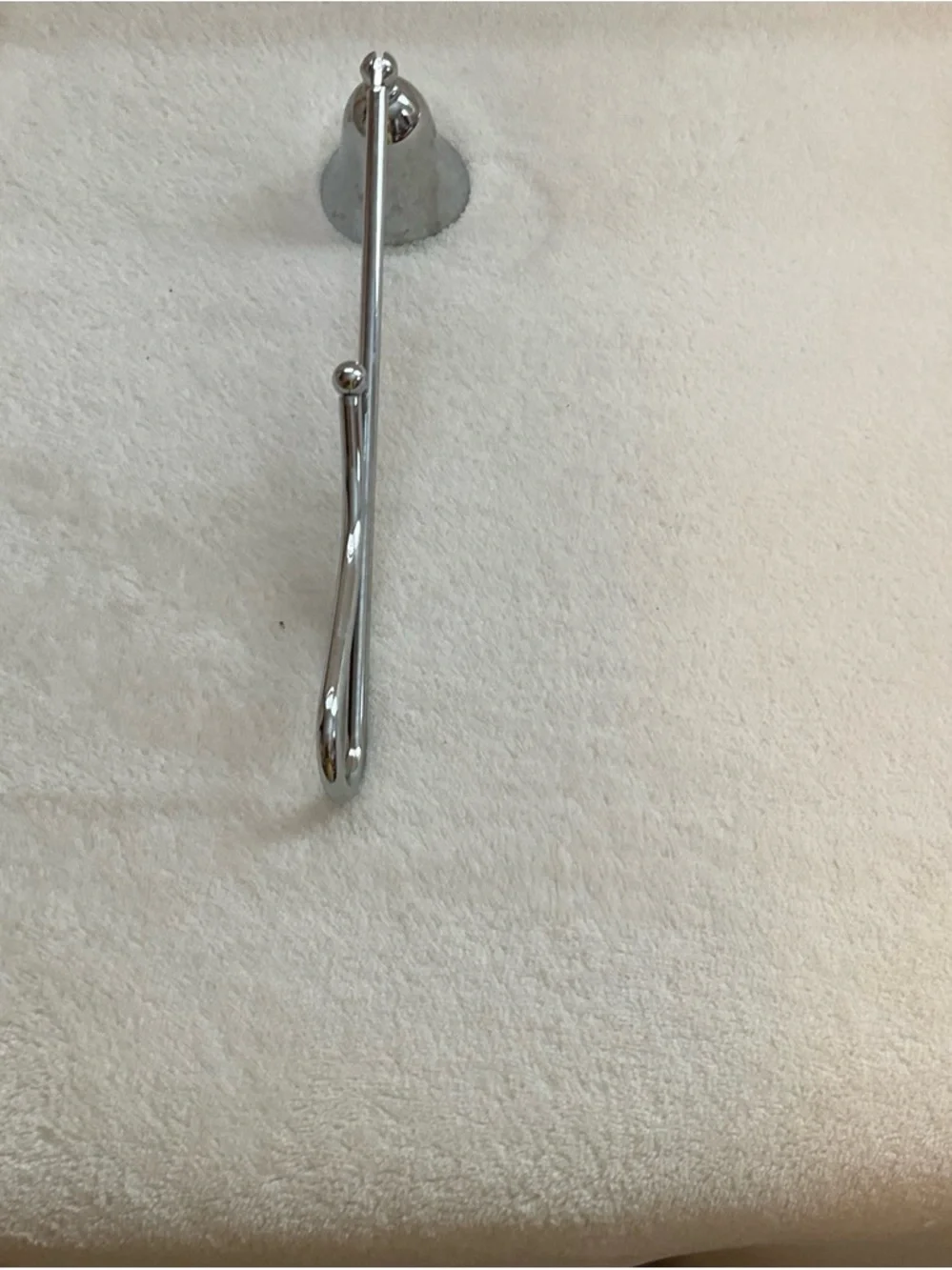 Chrome Candle Snuffer with Curved Handle - Silver